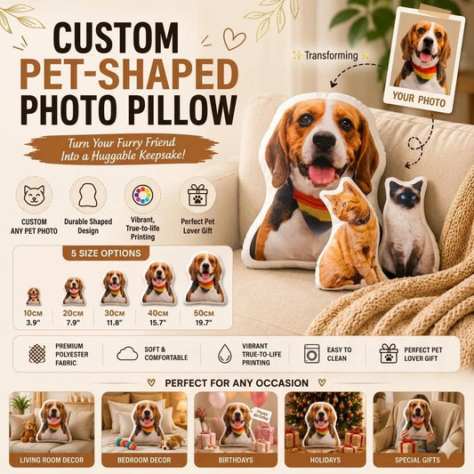 Coussin Personnalisé 3D — Portrait de Votre Animal