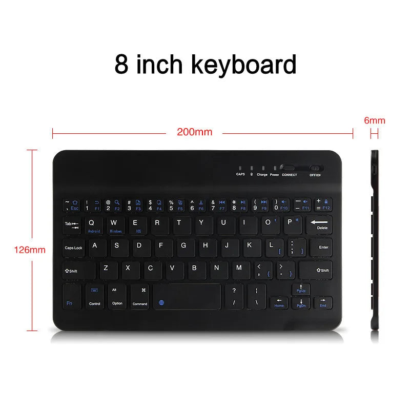 Mini Bluetooth Keyboard Wireless Russian Keyboard Tablet Spanish Rechargeable Keyboard For Tablet ipad phone iphone Laptop