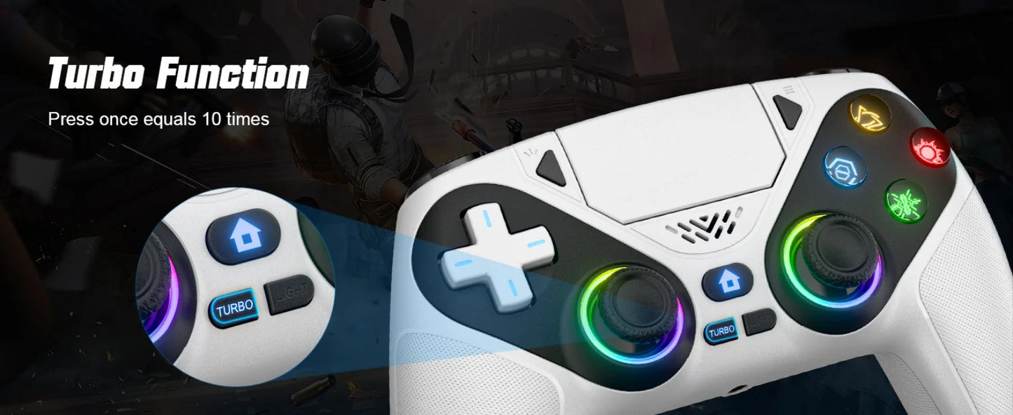 Controller For Playstation 5 PS5/PS5 Pro/Slim/PC Gamepads W/Hall Effect RGB Wireless Game Control Joystick Marco/Turbo Program