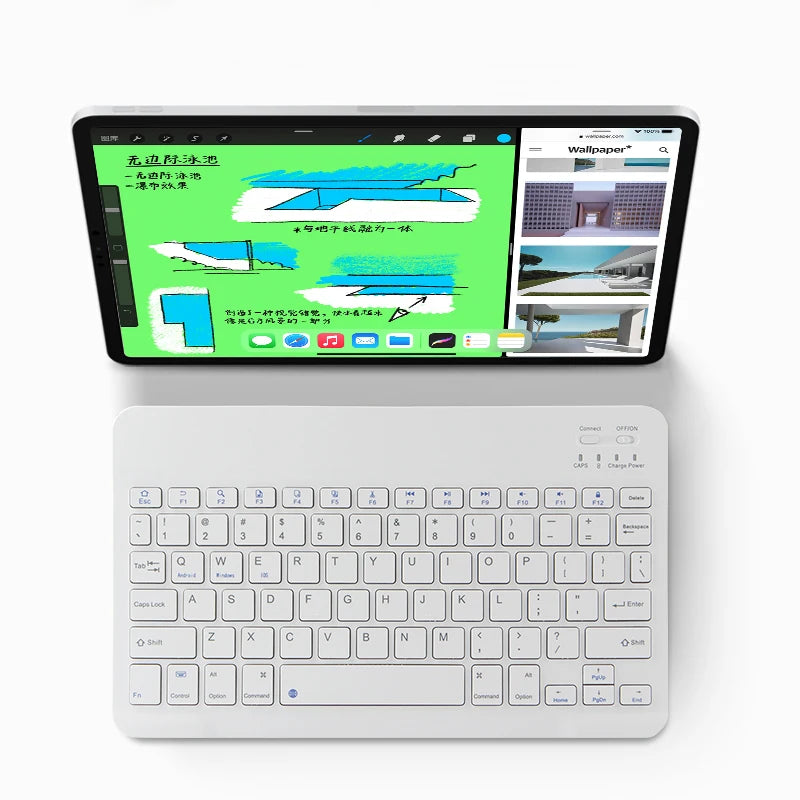 Mini Bluetooth Keyboard Wireless Russian Keyboard Tablet Spanish Rechargeable Keyboard For Tablet ipad phone iphone Laptop