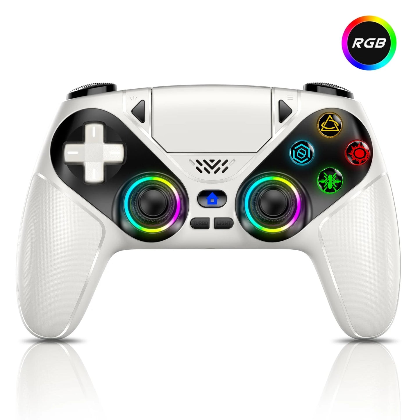 Controller For Playstation 5 PS5/PS5 Pro/Slim/PC Gamepads W/Hall Effect RGB Wireless Game Control Joystick Marco/Turbo Program