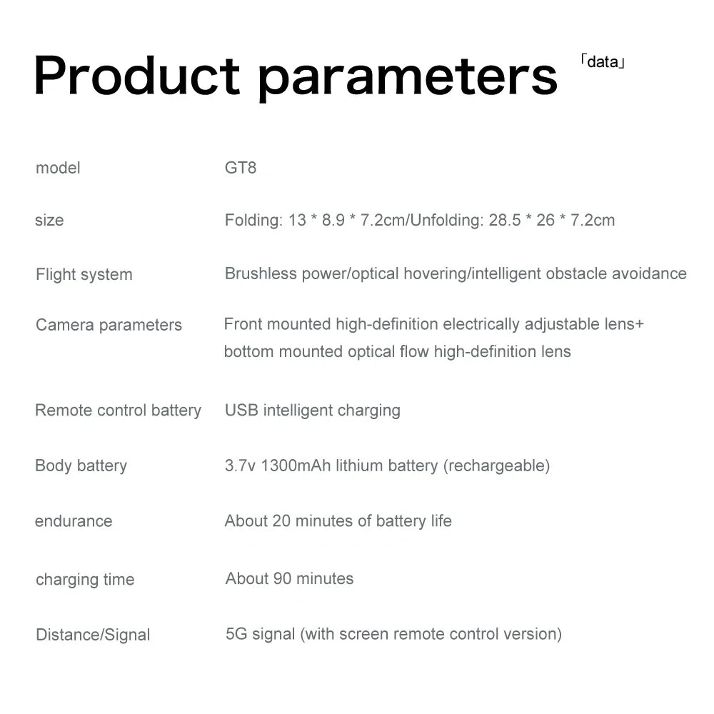 Lenovo GT8 Drone 8K Professional Dual Camera GPS FPV Brushless Motor Optical Flow Hovering Folding Quadcopter 4K RC Dron Toys