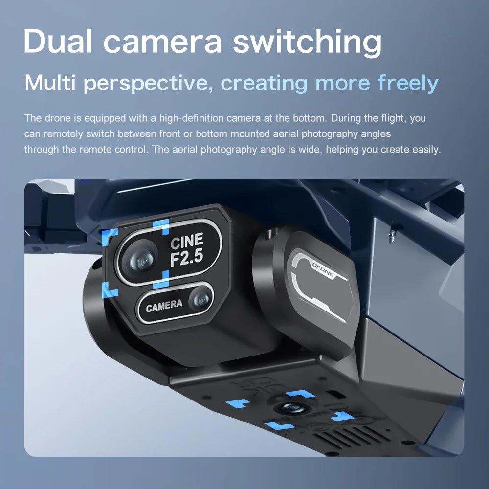Lenovo GT8 Drone 8K Professional Dual Camera GPS FPV Brushless Motor Optical Flow Hovering Folding Quadcopter 4K RC Dron Toys