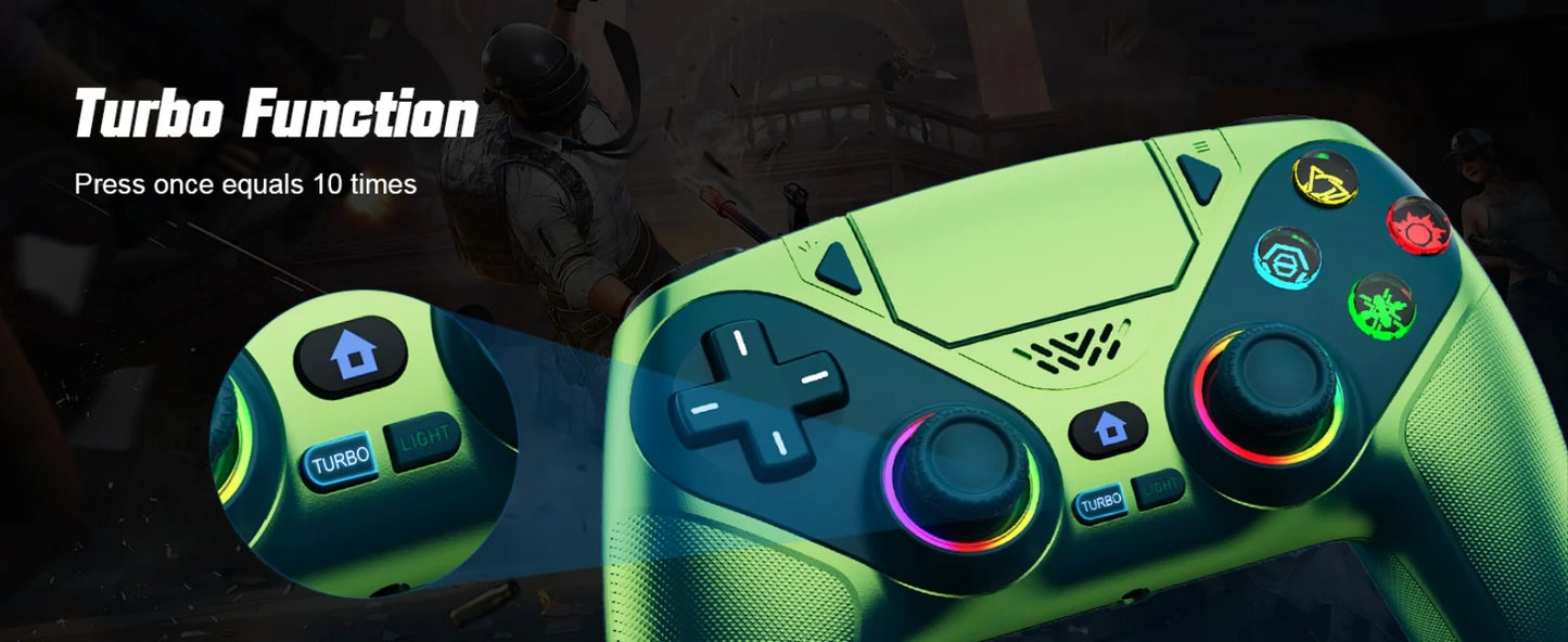 Controller For Playstation 5 PS5/PS5 Pro/Slim/PC Gamepads W/Hall Effect RGB Wireless Game Control Joystick Marco/Turbo Program