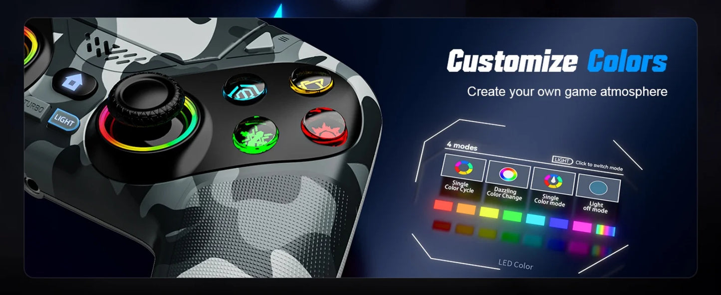 Controller For Playstation 5 PS5/PS5 Pro/Slim/PC Gamepads W/Hall Effect RGB Wireless Game Control Joystick Marco/Turbo Program