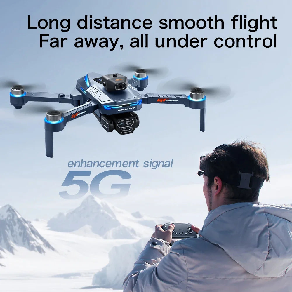 Lenovo GT8 Drone 8K Professional Dual Camera GPS FPV Brushless Motor Optical Flow Hovering Folding Quadcopter 4K RC Dron Toys