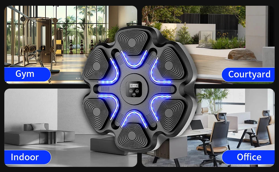 Music Boxing Machine for Adults and Kids, Smart Bluetooth Boxing Training Equipment with Gloves for Home,Office and Gym