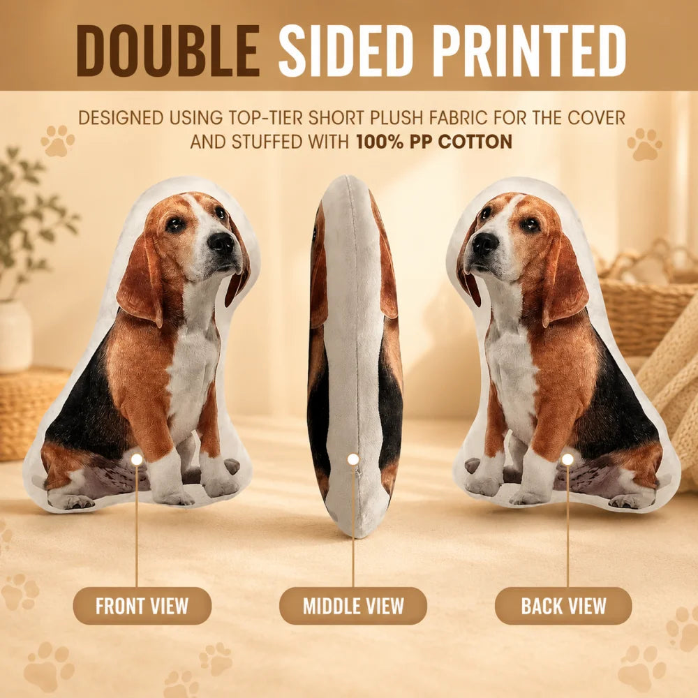 Coussin Personnalisé 3D — Portrait de Votre Animal
