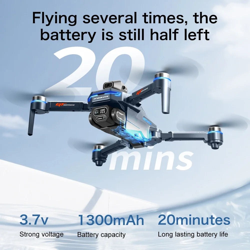 Lenovo GT8 Drone 8K Professional Dual Camera GPS FPV Brushless Motor Optical Flow Hovering Folding Quadcopter 4K RC Dron Toys