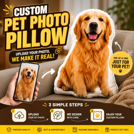 Coussin Personnalisé 3D — Portrait de Votre Animal