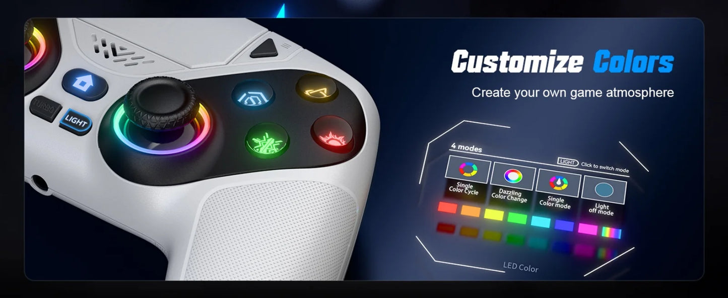 Controller For Playstation 5 PS5/PS5 Pro/Slim/PC Gamepads W/Hall Effect RGB Wireless Game Control Joystick Marco/Turbo Program